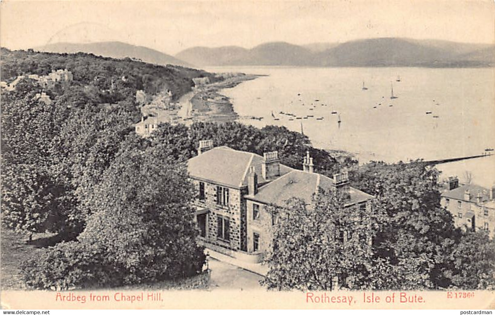 Scotland - ROTHESAY Isle of Bute - Ardbeg from Chapel Hill