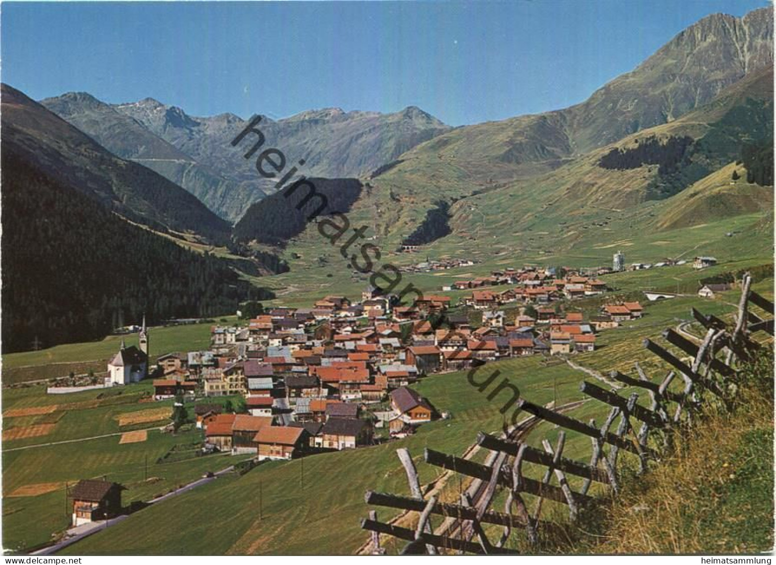 Sedrun gegen Piz Badus - AK Grossformat - Verlag Rud. Suter Oberrieden