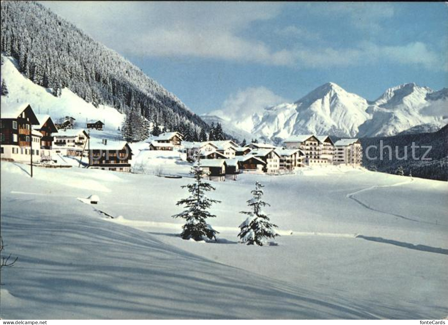 Sedrun La Foppa mit Piz Mundaun