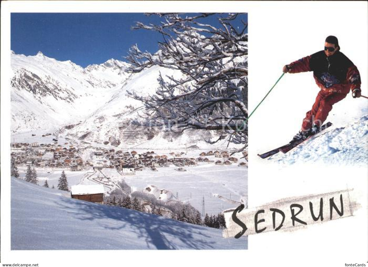 Sedrun Tujetsch Val Stem Skifahrer