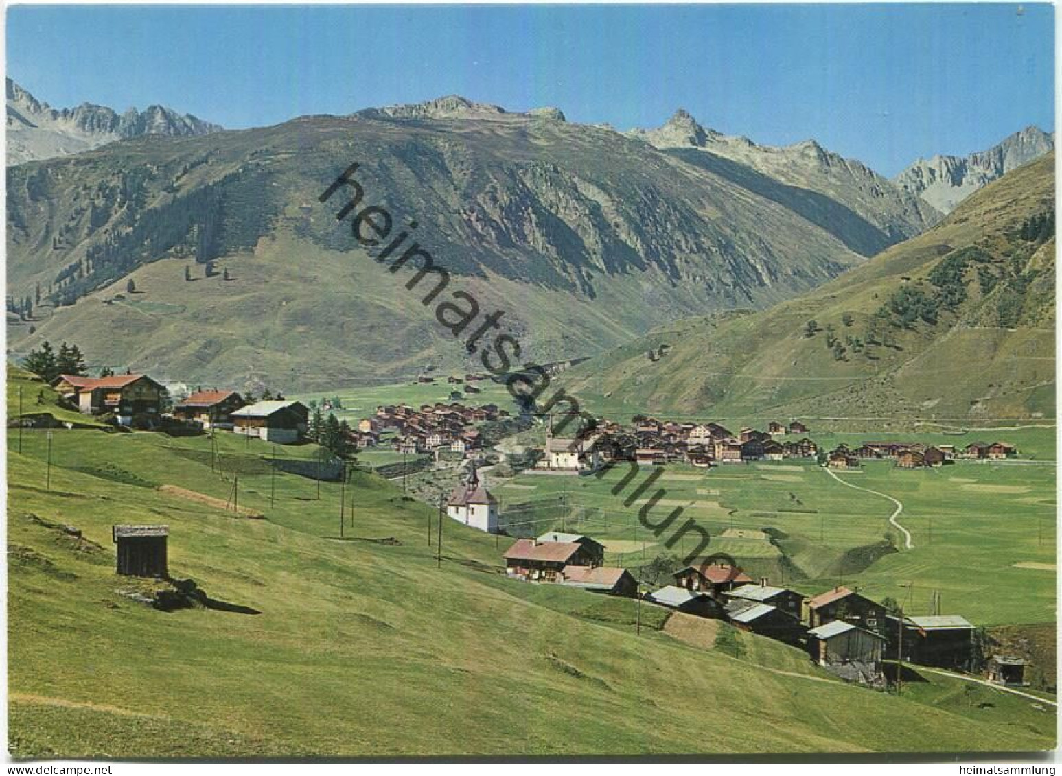 Sedrun und Surrhein gegen Chrüzlipass - AK Grossformat - Verlag Rud. Suter Oberrieden