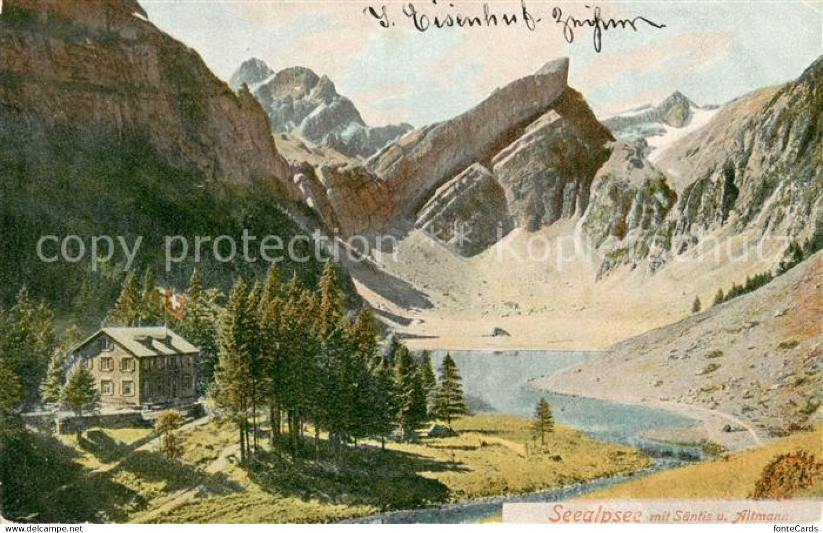 Seealpsee Saentis IR mit Saentis und Altmann