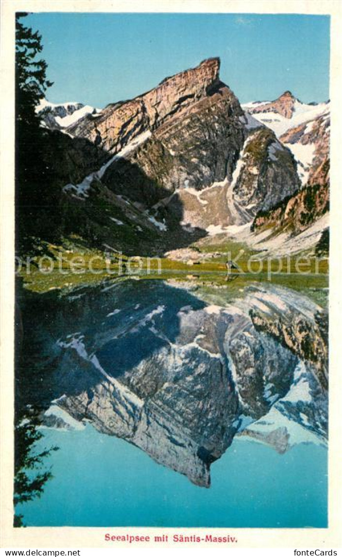 Seealpsee Saentis IR Panorama mit Saentis Massiv