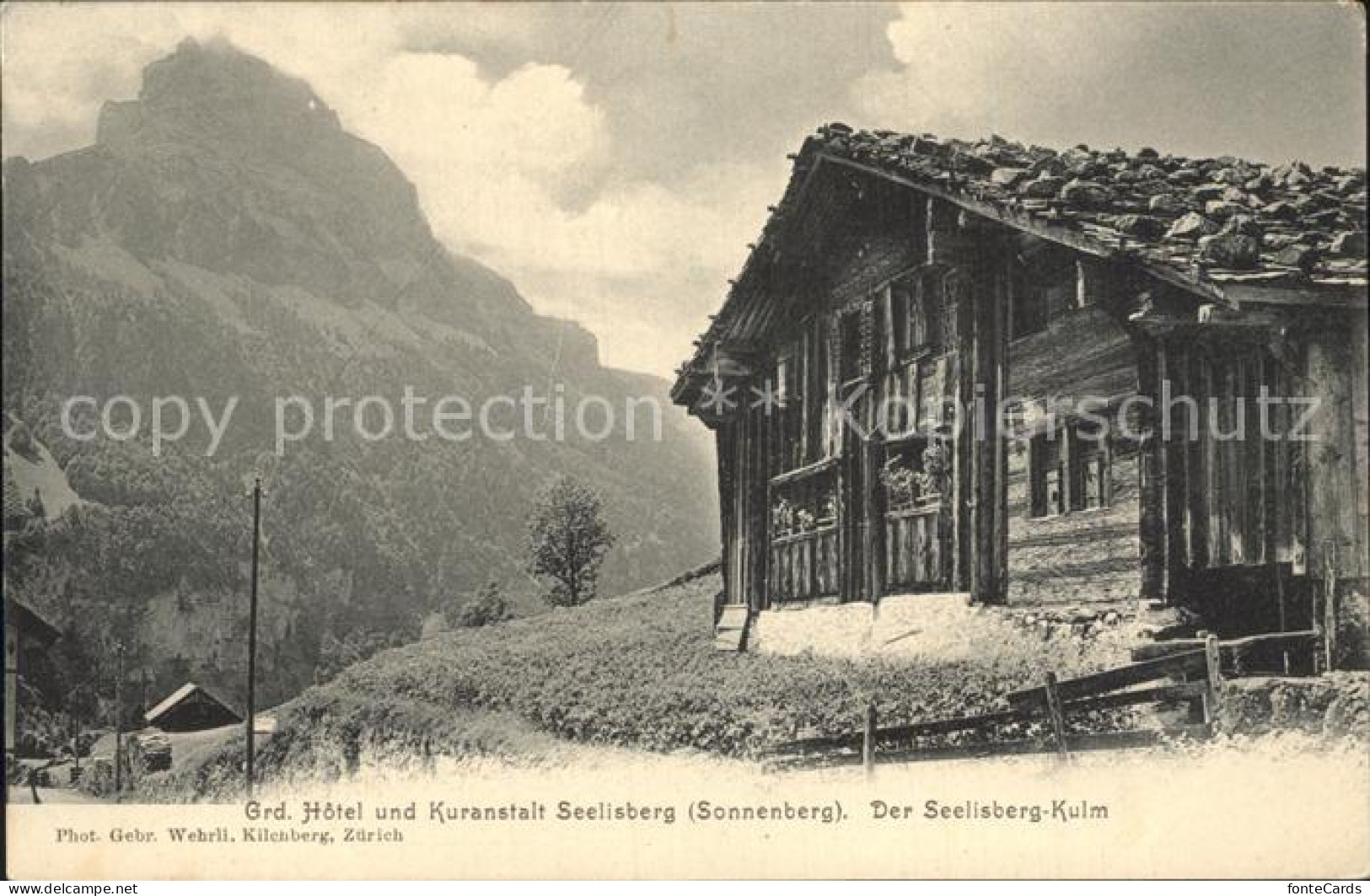 Seelisberg UR Grand Hotel und Kuranstalt Seelisberg mit Seelisberg Kulm