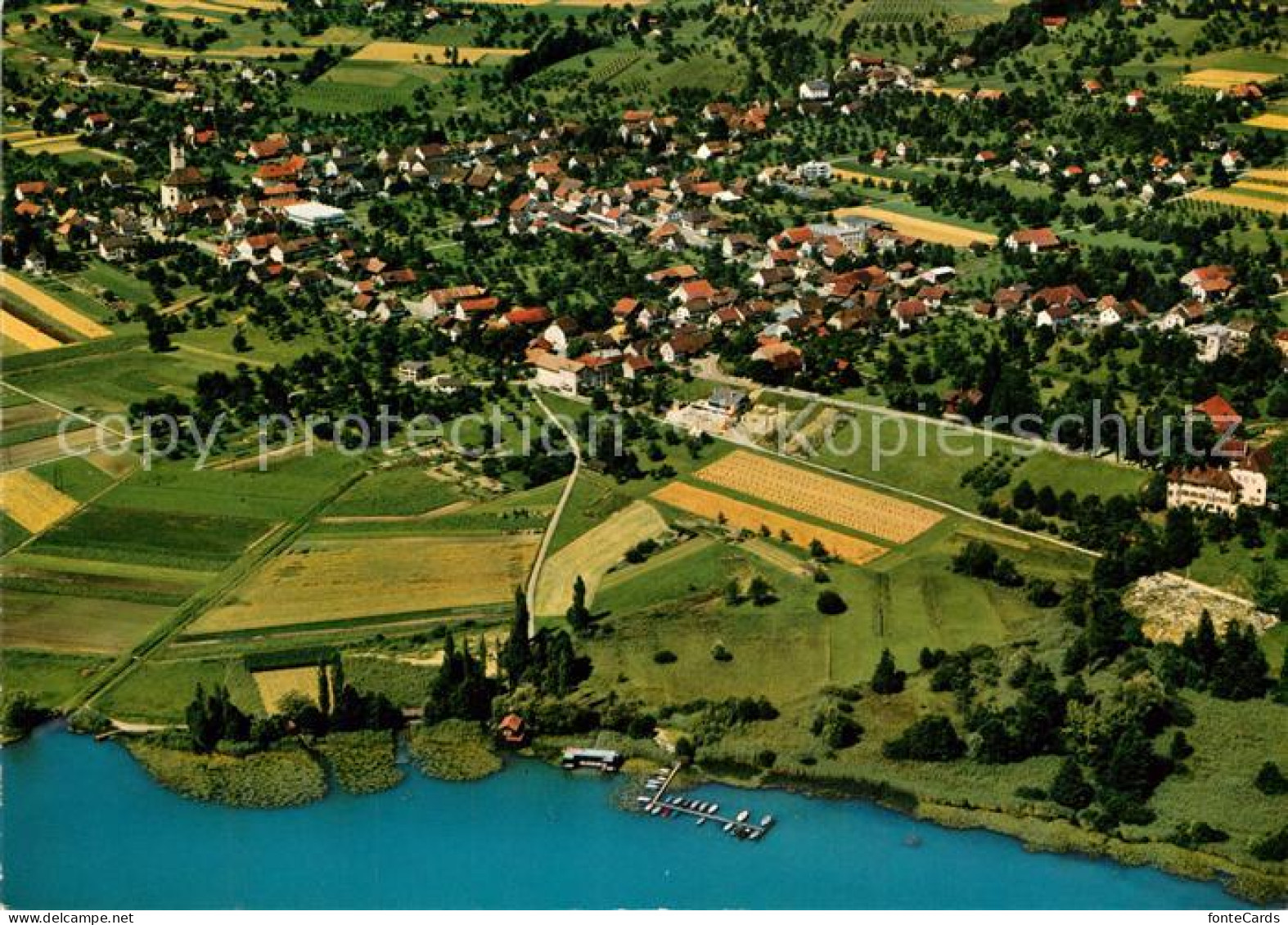 Seengen AG Hallwilersee Fliegeraufnahme