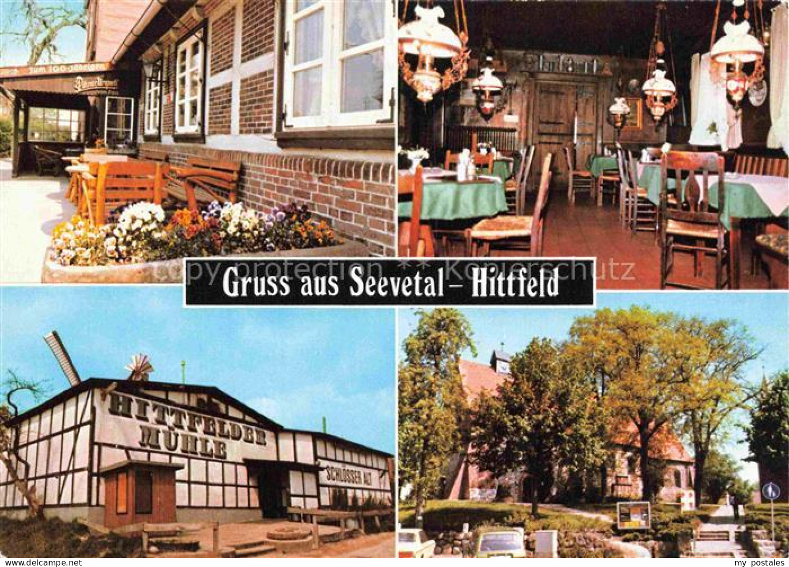 Seevetal Mehrbild Hittfelder-Muehle Gasthaus Gaststube Kirche Seevetal Fachwerkh