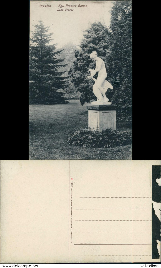 Seevorstadt-Ost/Großer Garten-Dresden Großer Garten - Leda-Gruppe 1911