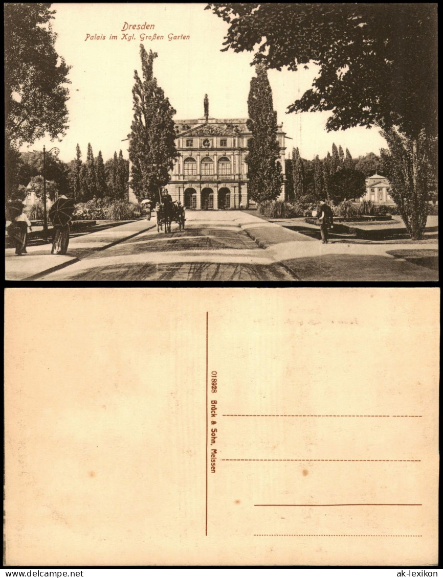 Seevorstadt-Ost/Großer Garten-Dresden Palais im Kgl. Großen Garten Kutsche 1915