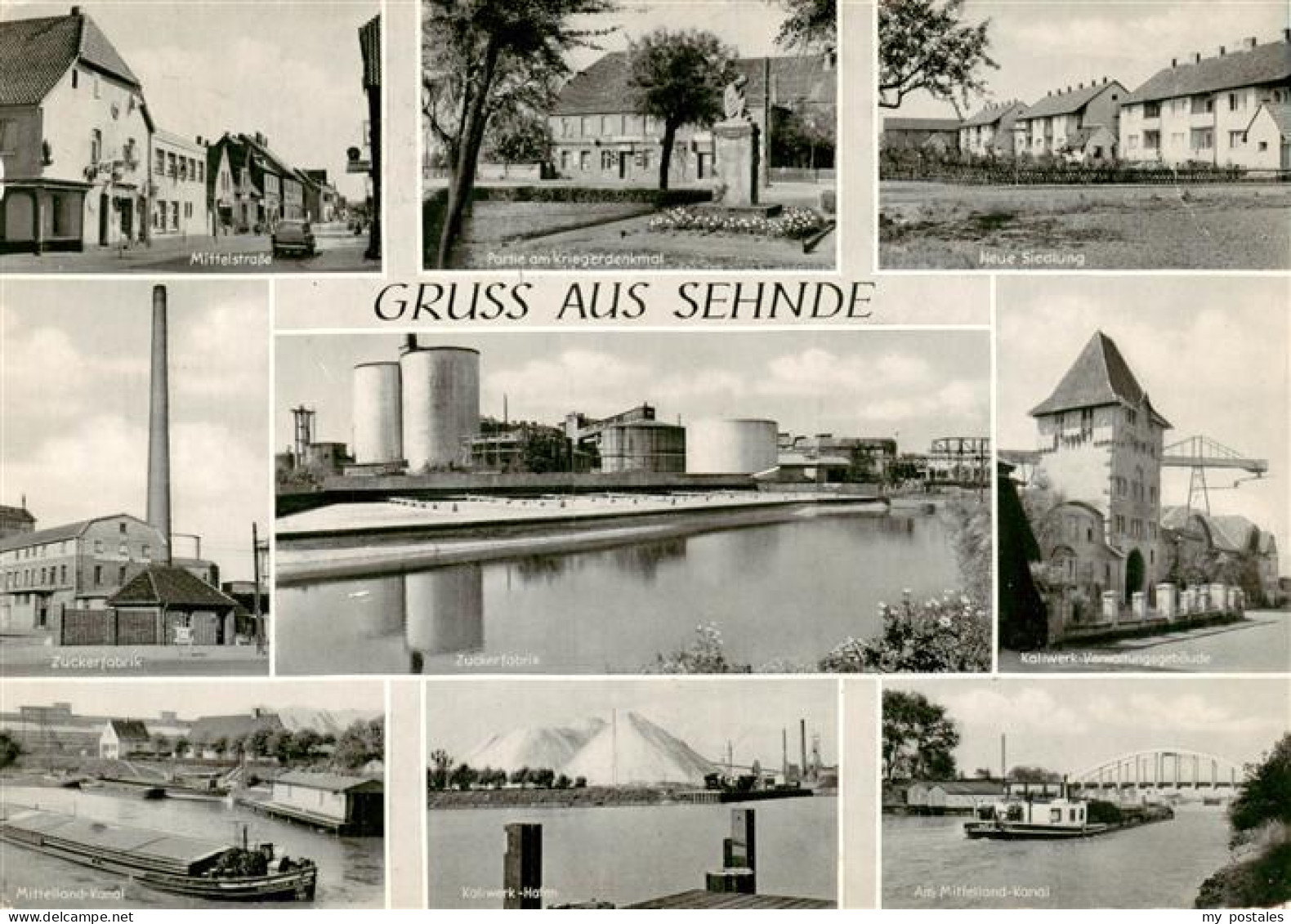 Sehnde Mittelstrasse Kriegerdenkmal Wohnsiedlung Zuckerfabrik Kaliwerk Verwaltun