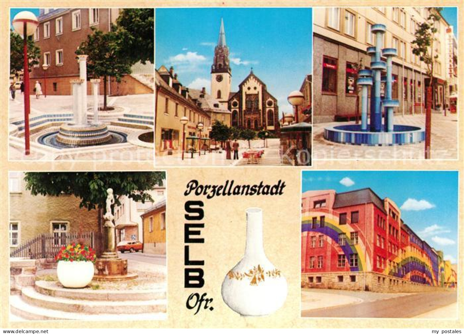 Selb Porzellanstadt Brunnen Kirche