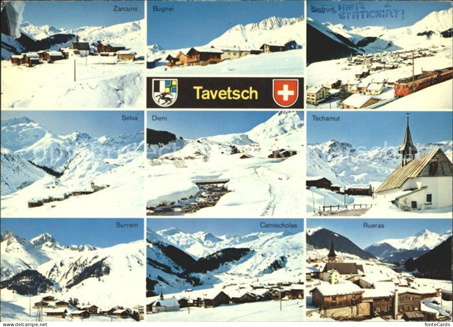 Selva Tujetsch mit Zarcuns Bugnei Sedrun Dieni Tschamut Surrein Camscholas Ruera