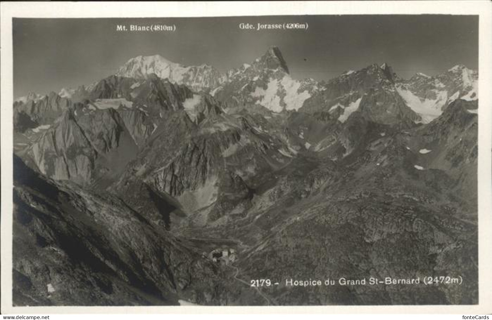 Sembrancher Hospice du Grand St. Bernard Mont Blanc Grand Jorasse