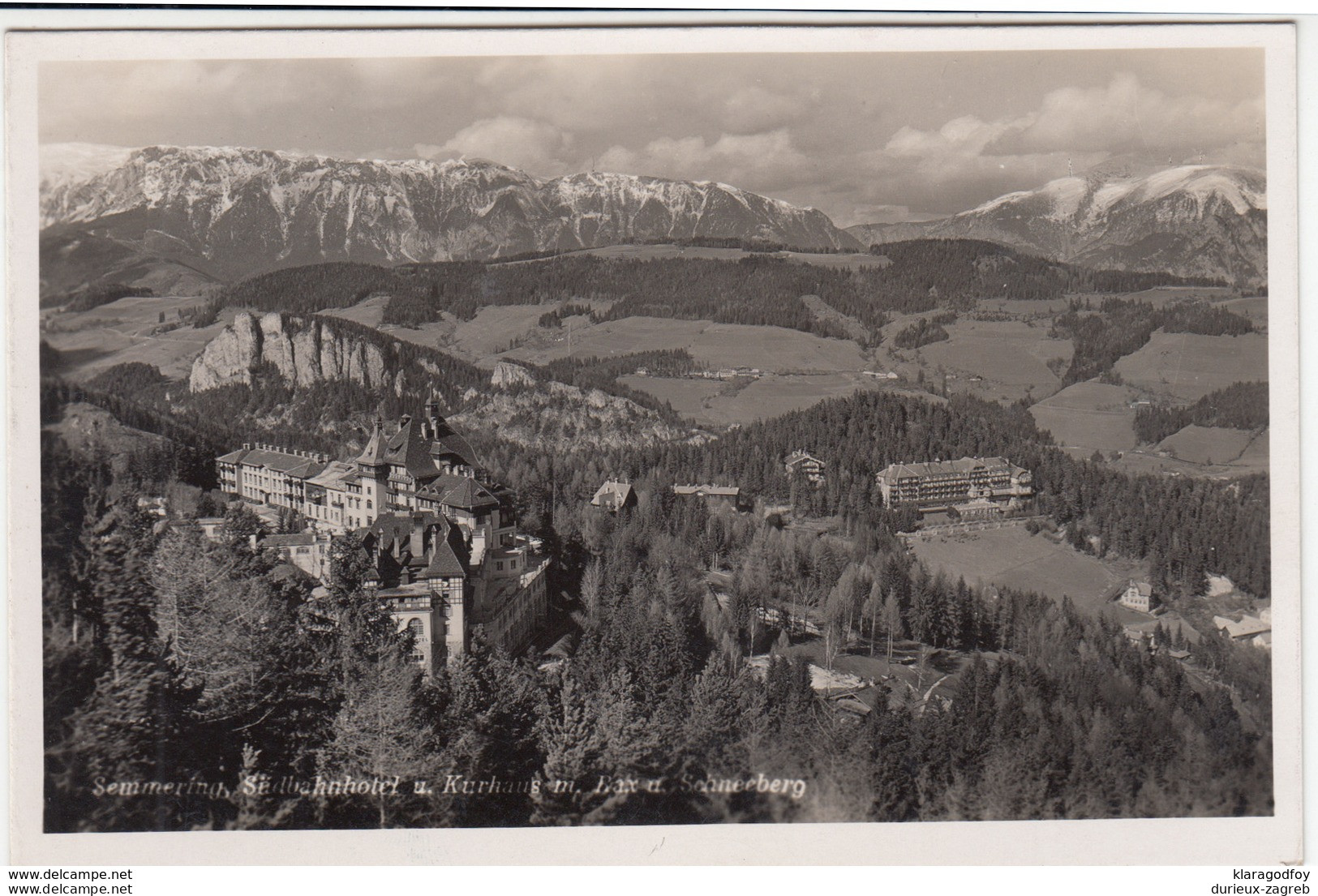 Semmering, Südbahnhotel old postcard travelled 1942 b170815