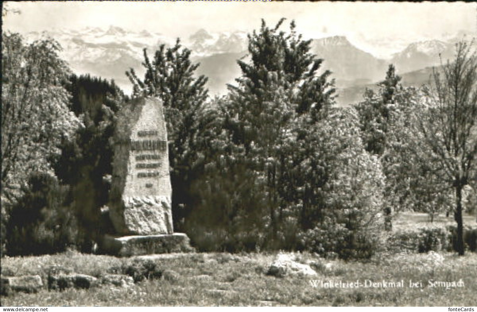 Sempach LU Winkelried-Denkmal bei Sempach x 1952