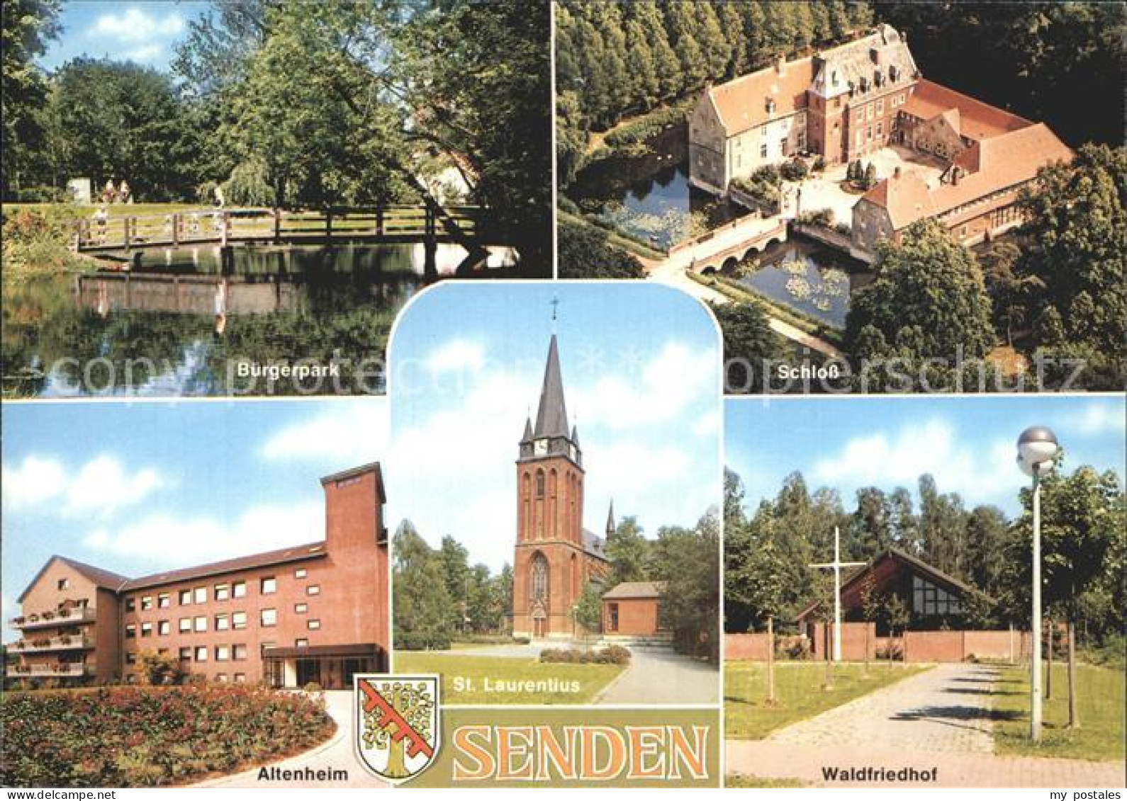 Senden Westfalen Buergerpark Schloss Altenheim St Laurentius Kirche Waldfriedhof