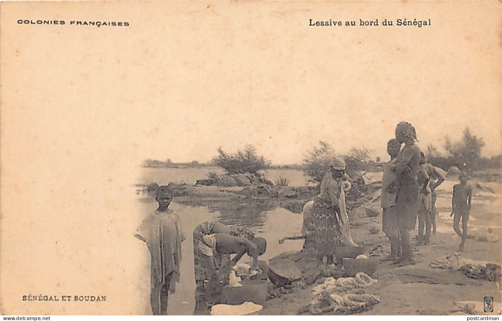 Sénégal - Lessive au bord du fleuve Sénégal - Ed. inconnu