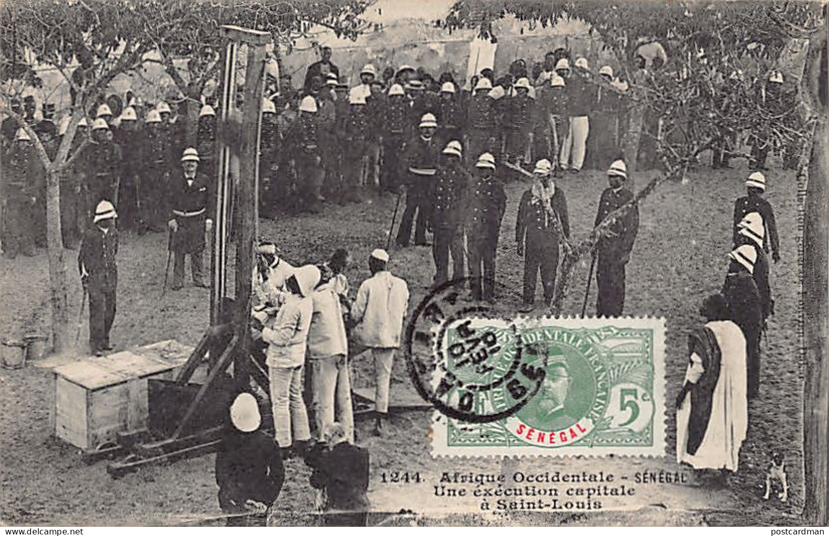 Sénégal - SAINT-LOUIS - Une exécution capitale - La guillotine - Ed. Fortier 1244