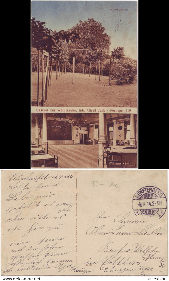 Senftenberg (Niederlausitz) Gatshof zur Weintraube, Inhaber Alfred Jurk 1914