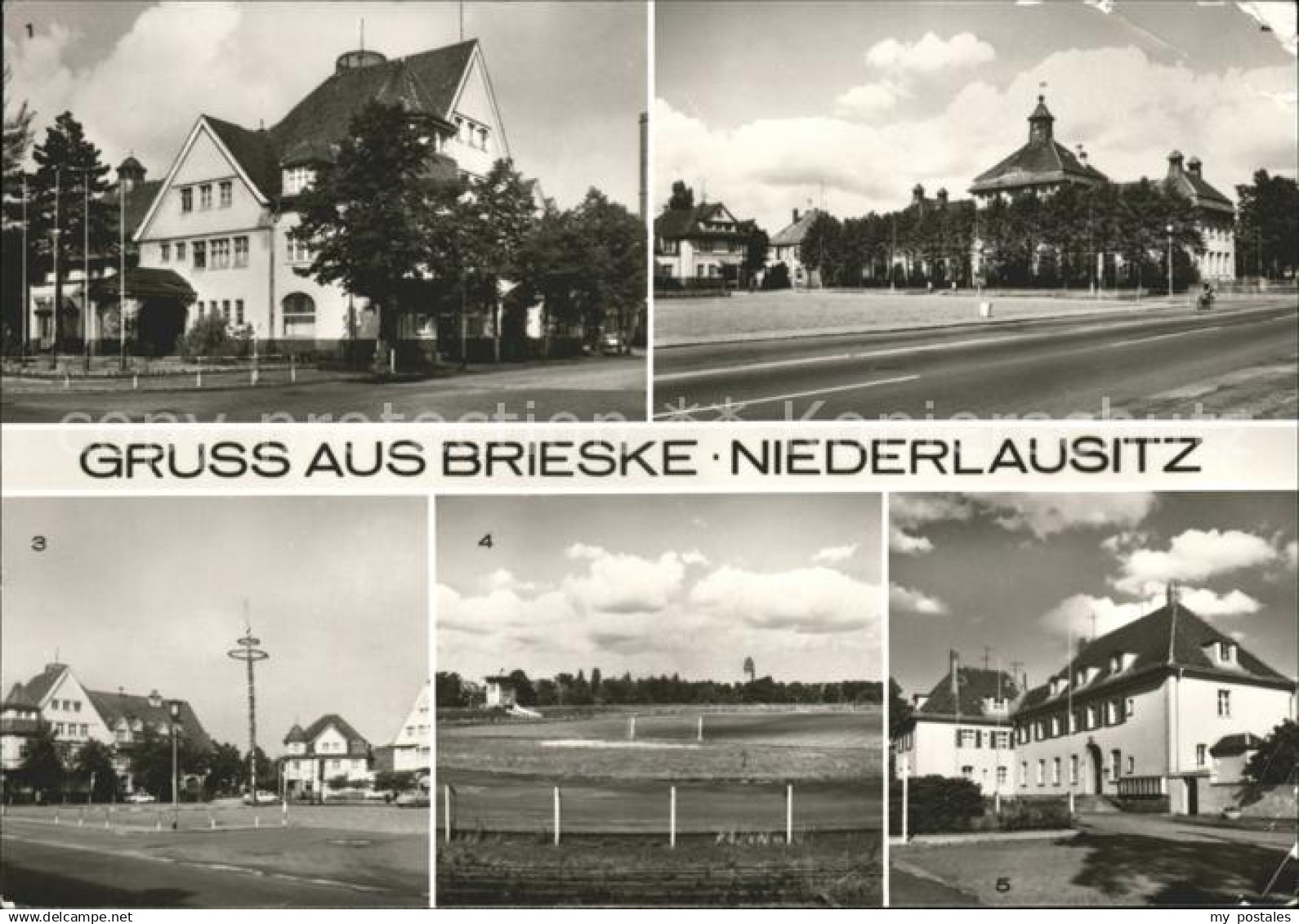 Senftenberg Niederlausitz OT Brieske Klubhaus Polytechn Oberschule PdF Kampfbahn