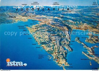 Jugoslawien Yugoslavie Nordwestliche Teil Jugoslawiens Slowenien Kroatien Landka