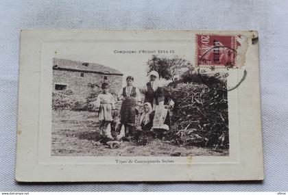Cpa 1925, types de campagnards Serbes, Serbie