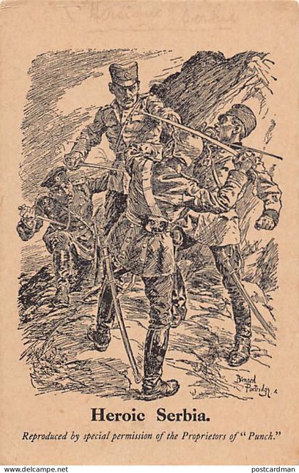Serbia - World War One - Heroic Serbia by Bernard Partridge of Punch