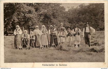 Feldarbeiter in Serbien - Feldpost