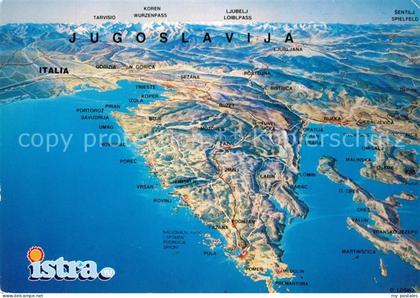 Jugoslawien Yugoslavie Panoramakarte