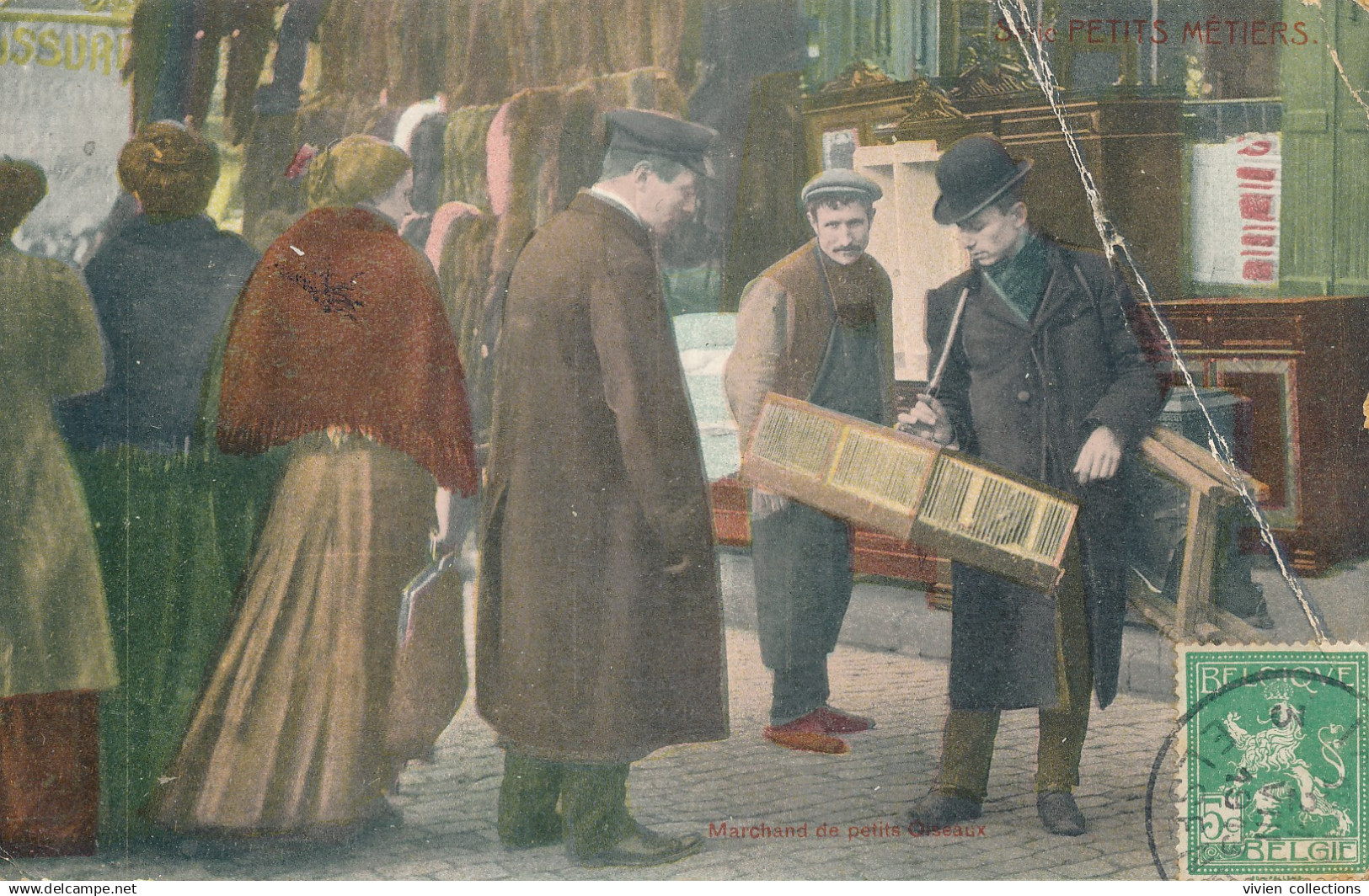 Série Les Petits Métiers de Belgique (1912) Le marchand de petits oiseaux