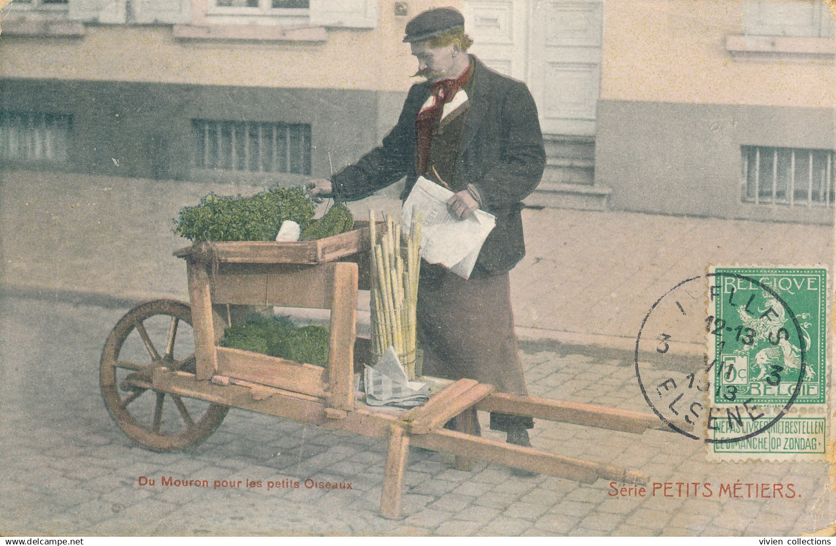 Série Les Petits Métiers de Belgique (1912) Le marchand de petits oiseaux