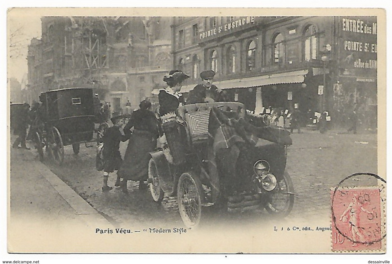 SERIE PARIS VECU  Modern style 1906 Automobile