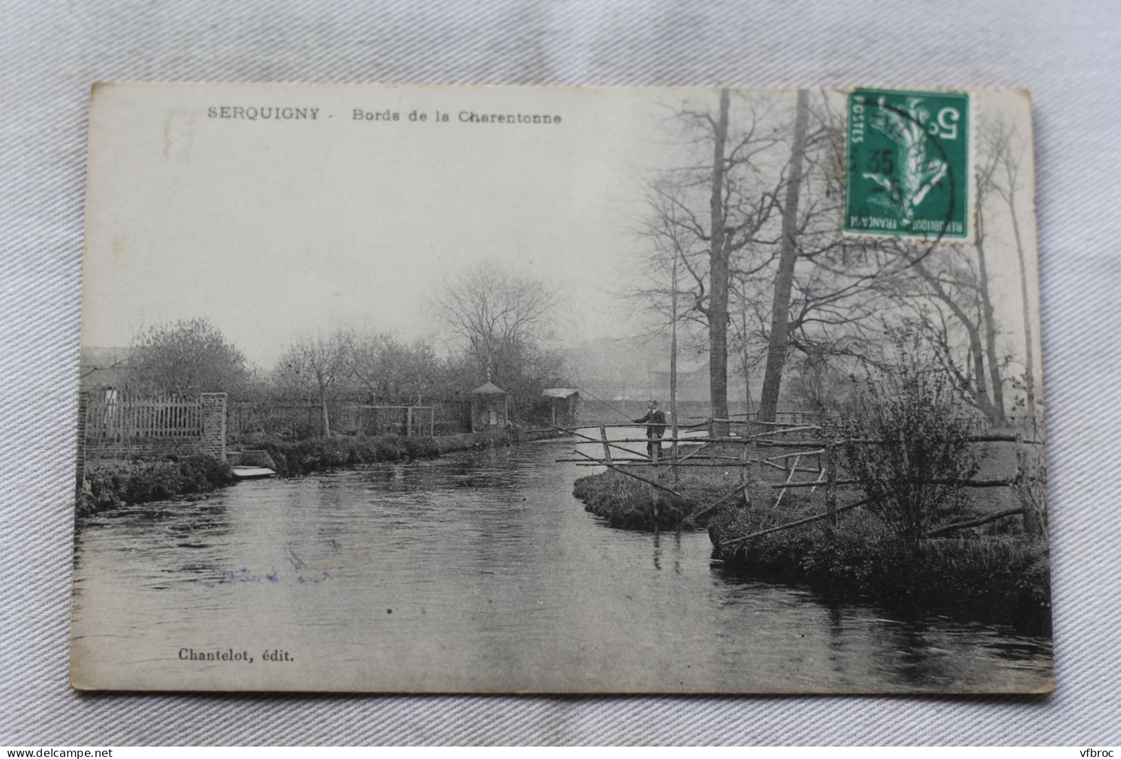 Serquigny, bords de la Charentonne, pêche, Eure 27