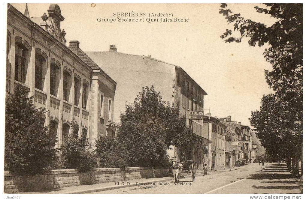 SERRIERES (07) rue école petit attelage