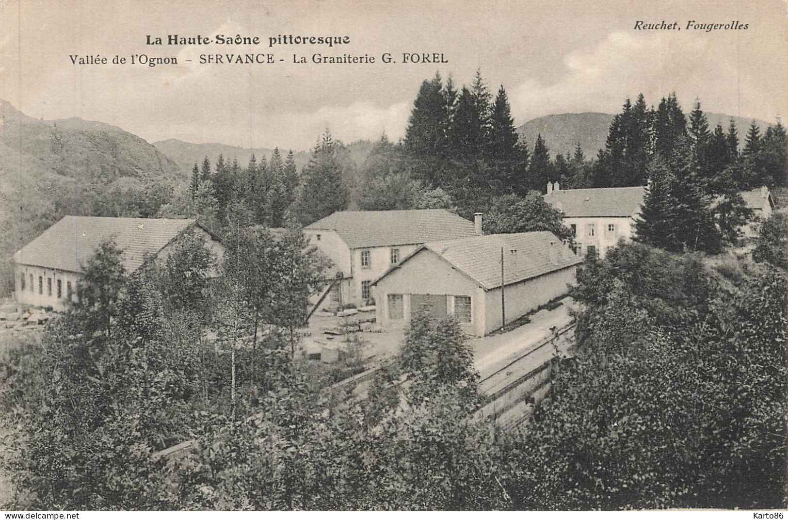 servance , haute saone * la graniterie G. FOREL * usine industrie * vallée de l'ognon
