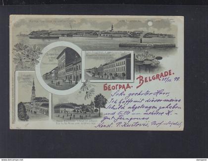 Serbien Serbia Lithographie Beograd Belgrad 1899