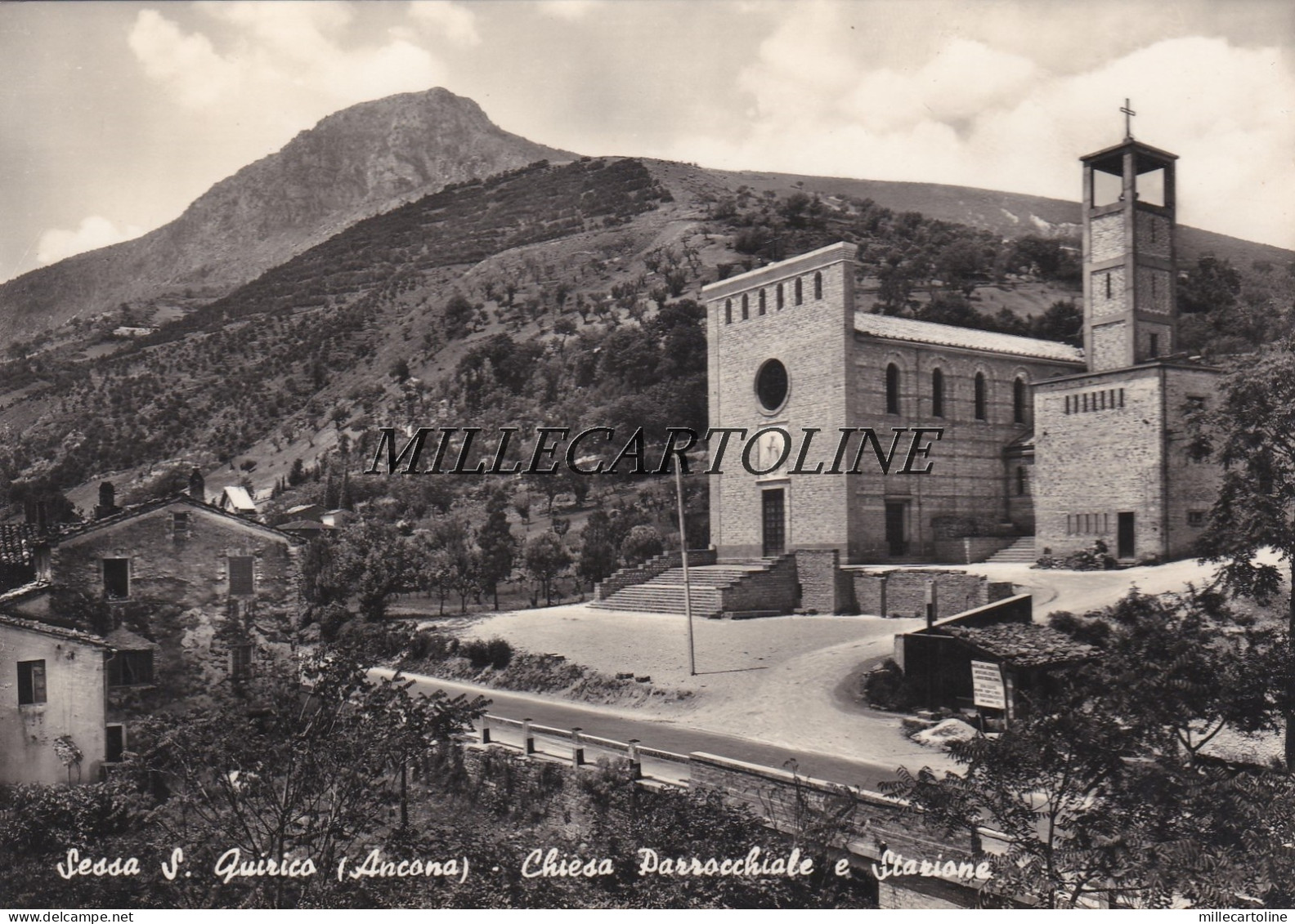 SESSA S. QUIRICO:  Chiesa Parrocchiale e Stazione   1960