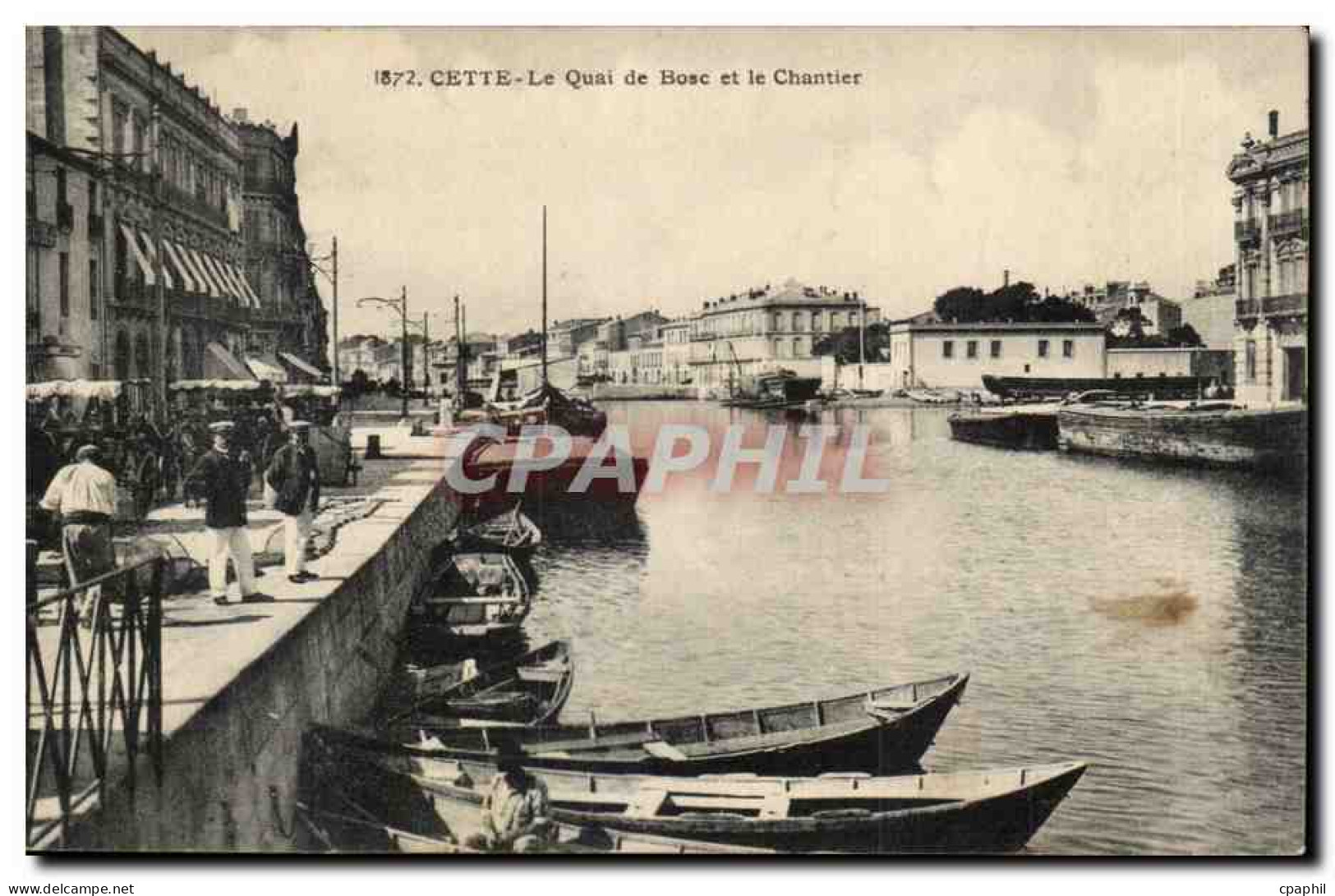 Sete - Cette - Le Quai et le Chantier - CPA