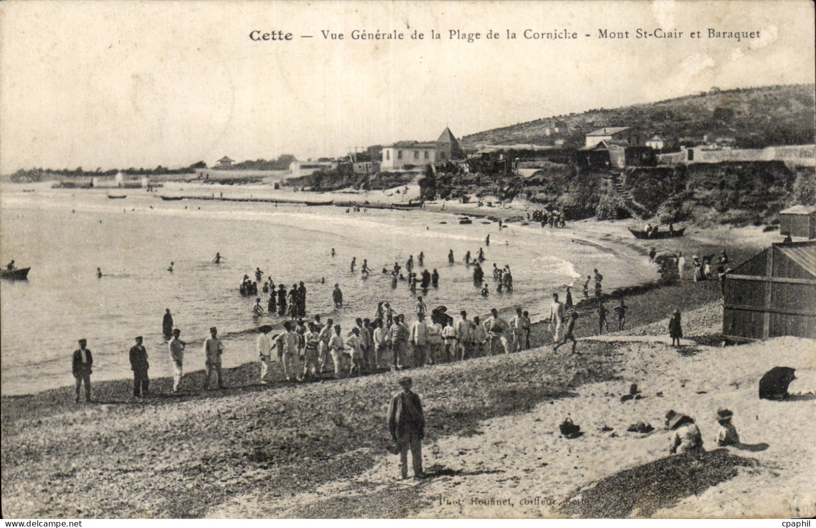 Sete - Cette - Vue Generale de la Plage de la Corniche - CPA