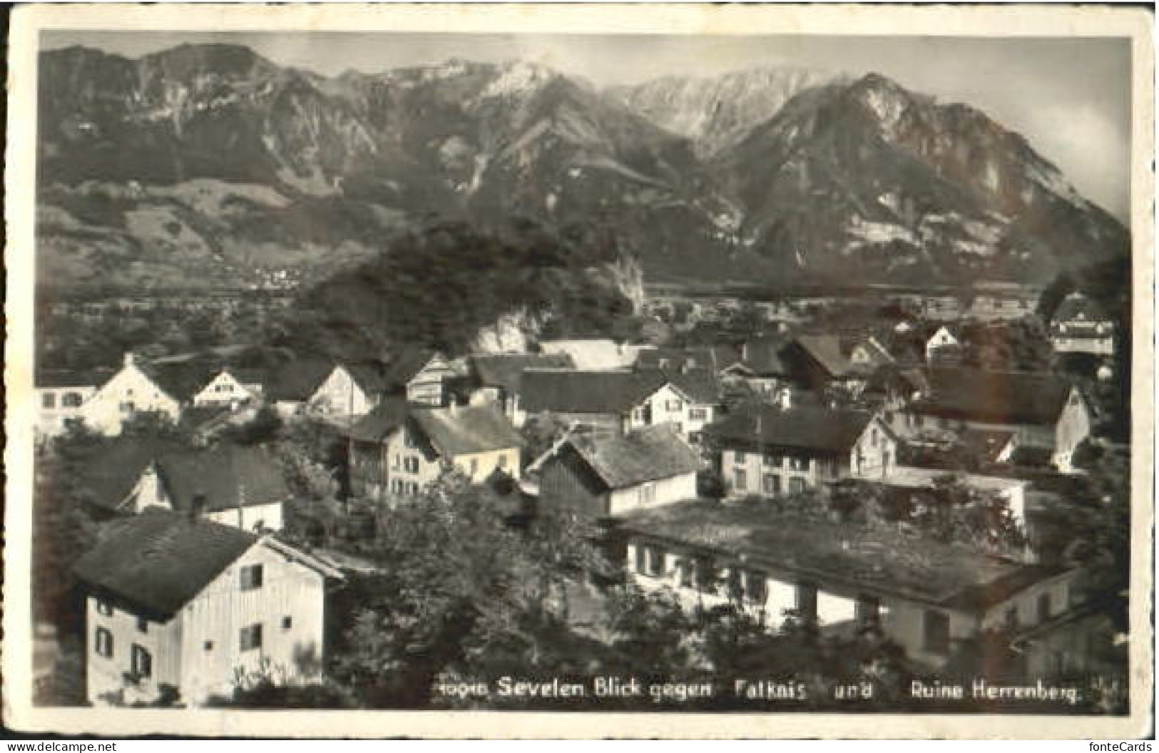 Sevelen Ruine Herrenberg x 1949