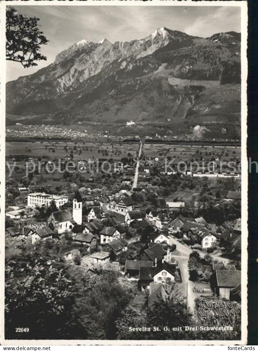Sevelen Werdenberg Panorama mit den Drei Schwestern