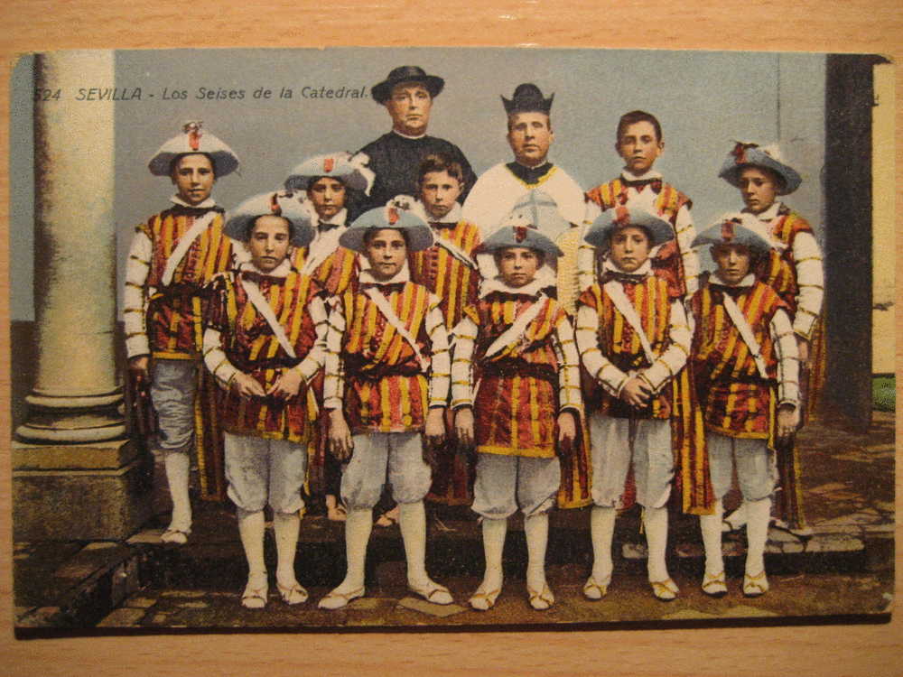 SEVILLA (524) Los Seises de la Catedral tarjeta postal HUFS coleccion Barreiro