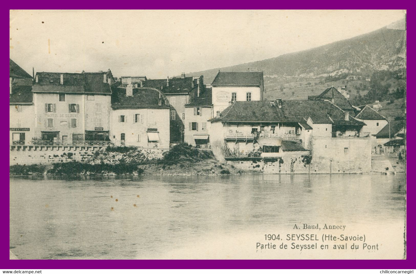 * SEYSSEL - Partie de Seyssel en aval du Pont - Edit. BAUD - 1922