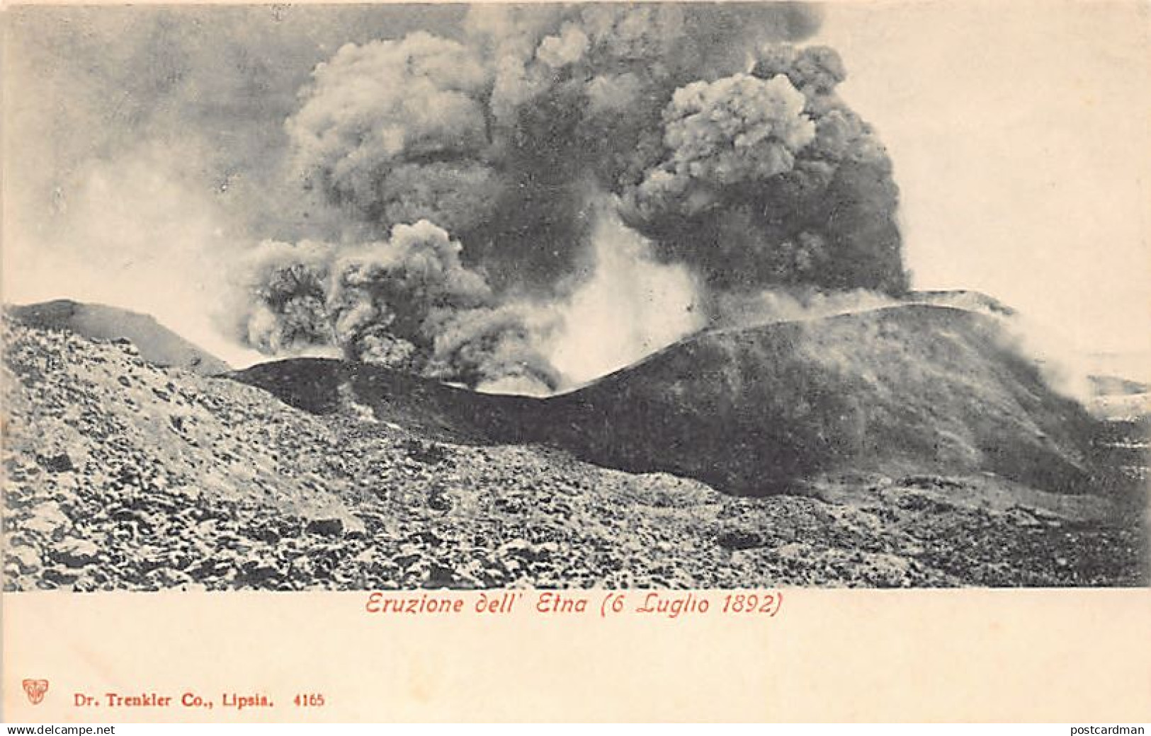 Sicilia - Eruzione dell'Etna - 6 Luglio 1892