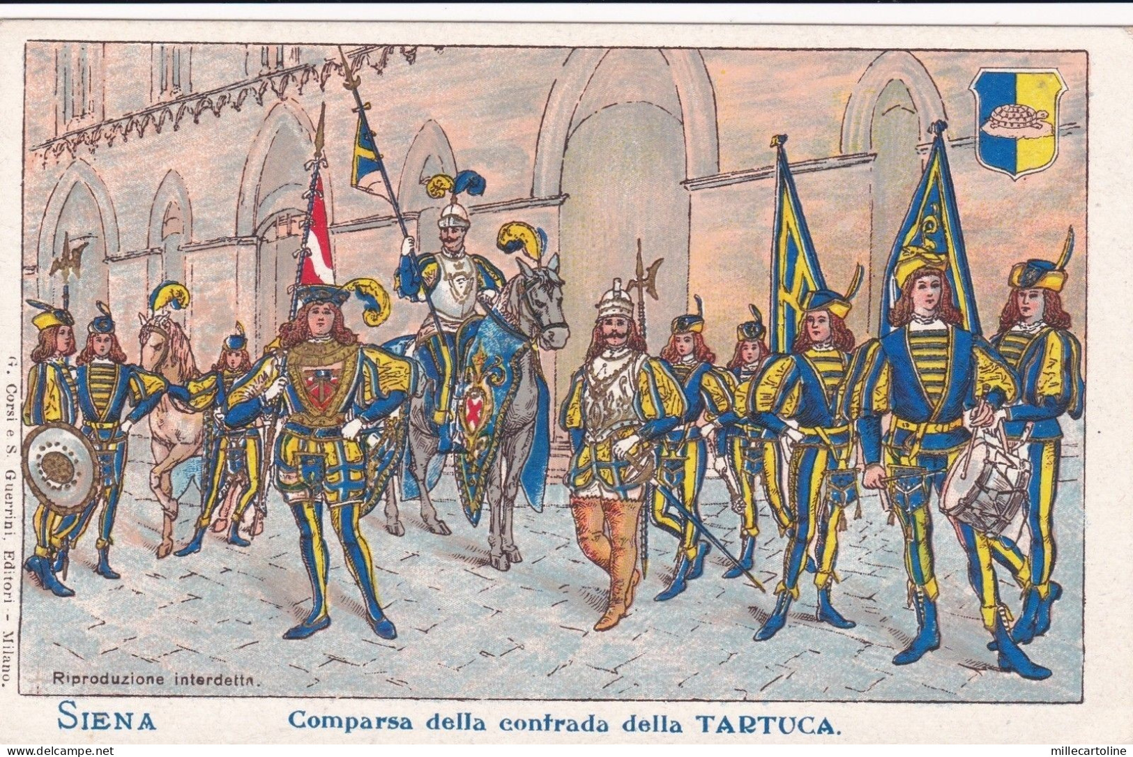 SIENA: comparsa della Contrada della "Tartuga" -  edit. Corsi & Guerrini