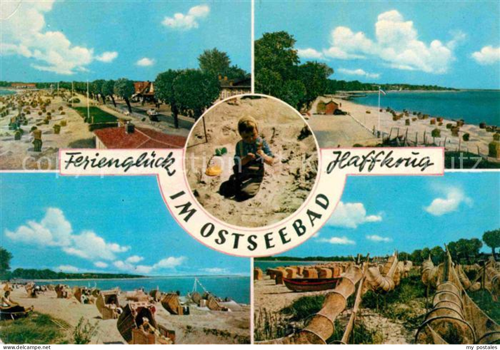 Sierksdorf Ostseebad Strand Promenade Fischernetze