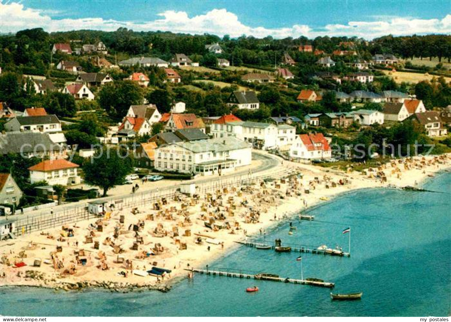 Sierksdorf Strand Fliegeraufnahme