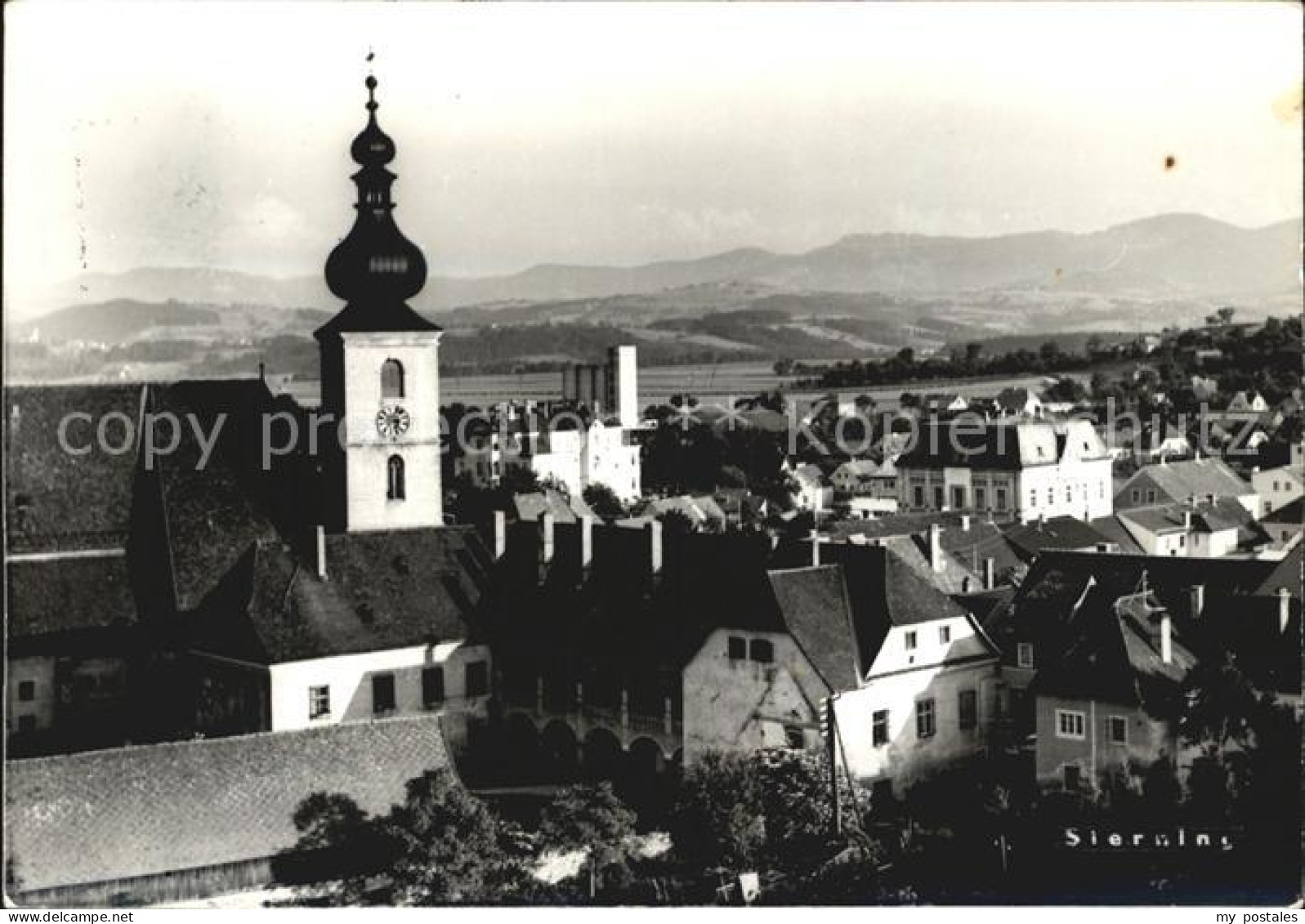 Sierning Ortsansicht mit Kirche