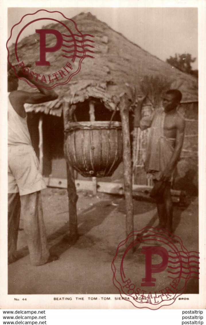 SIERRA LEONA // SIERRA LEONE. Beating the Tom-Tom. - REAL PHOTO