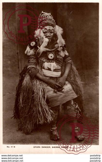 SIERRA LEONA // SIERRA LEONE. OFARA DANCER. - REAL PHOTO