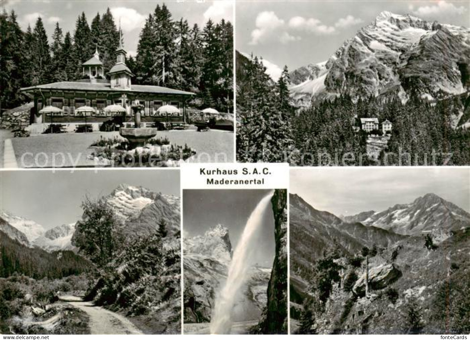 Silenen UR Kurhaus SAC im Maderanertal Alpenpanorama Wasserfall